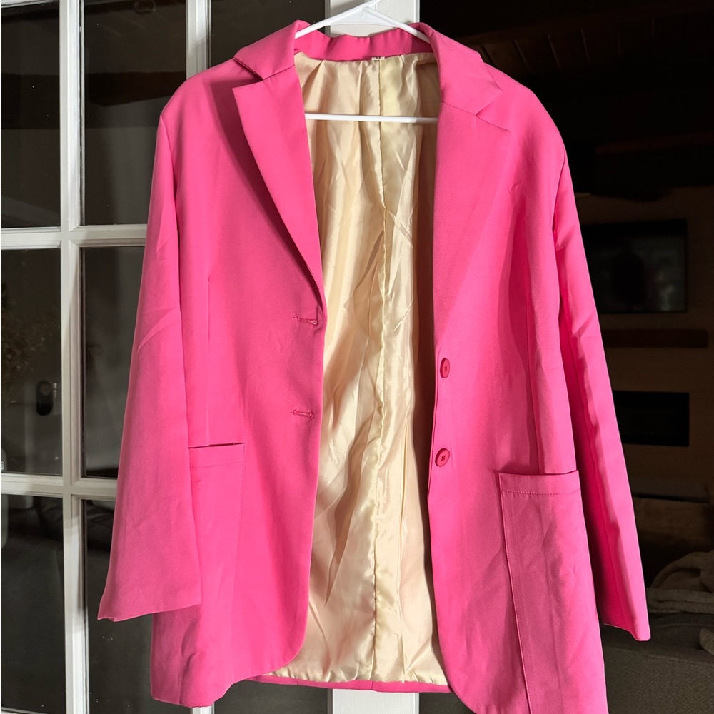 Women's Pink Blazer Jacket